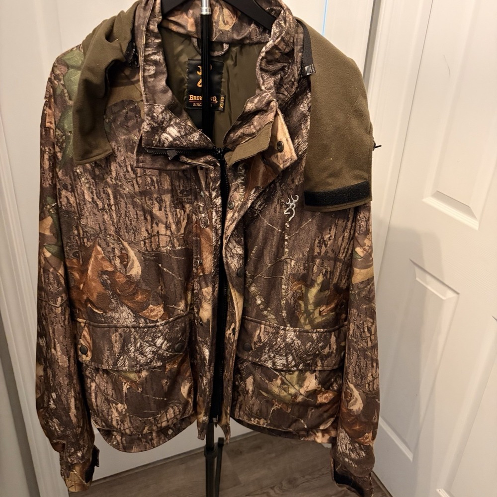 Vintage Browning Camo Hunting‎ Jacket Men's XL Heavy Insulated Parka Coat
